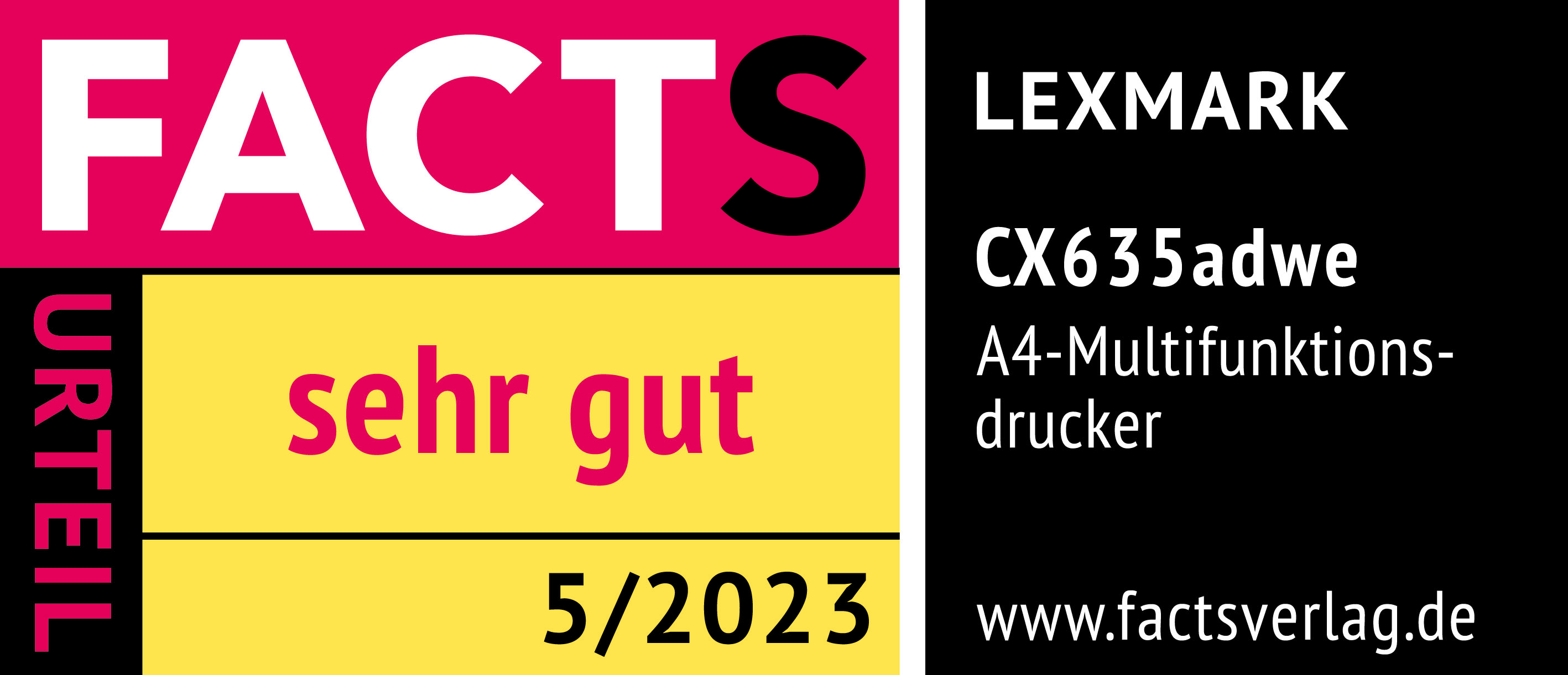 FACTS_SehrGut_0523_Lexmark_CX635adwe