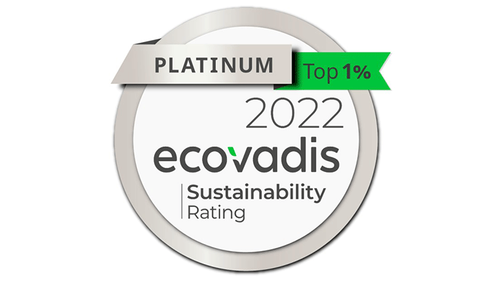 Certificazione Platinum da EcoVadis 
