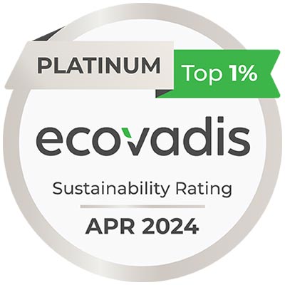 Platinum ecovadis sustainability rating