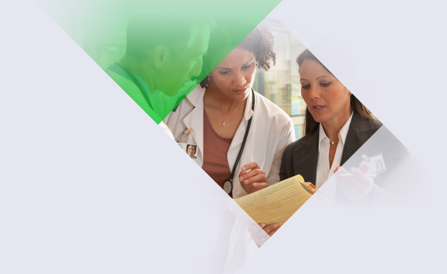 medical professionals conferring